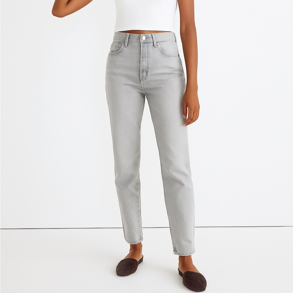 Madewell Perfect Vintage Straight Jeans Women’s 24 Light Grey Classic Minimal‎
